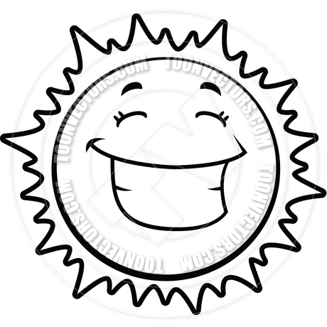 Sun Clip Art Black and White