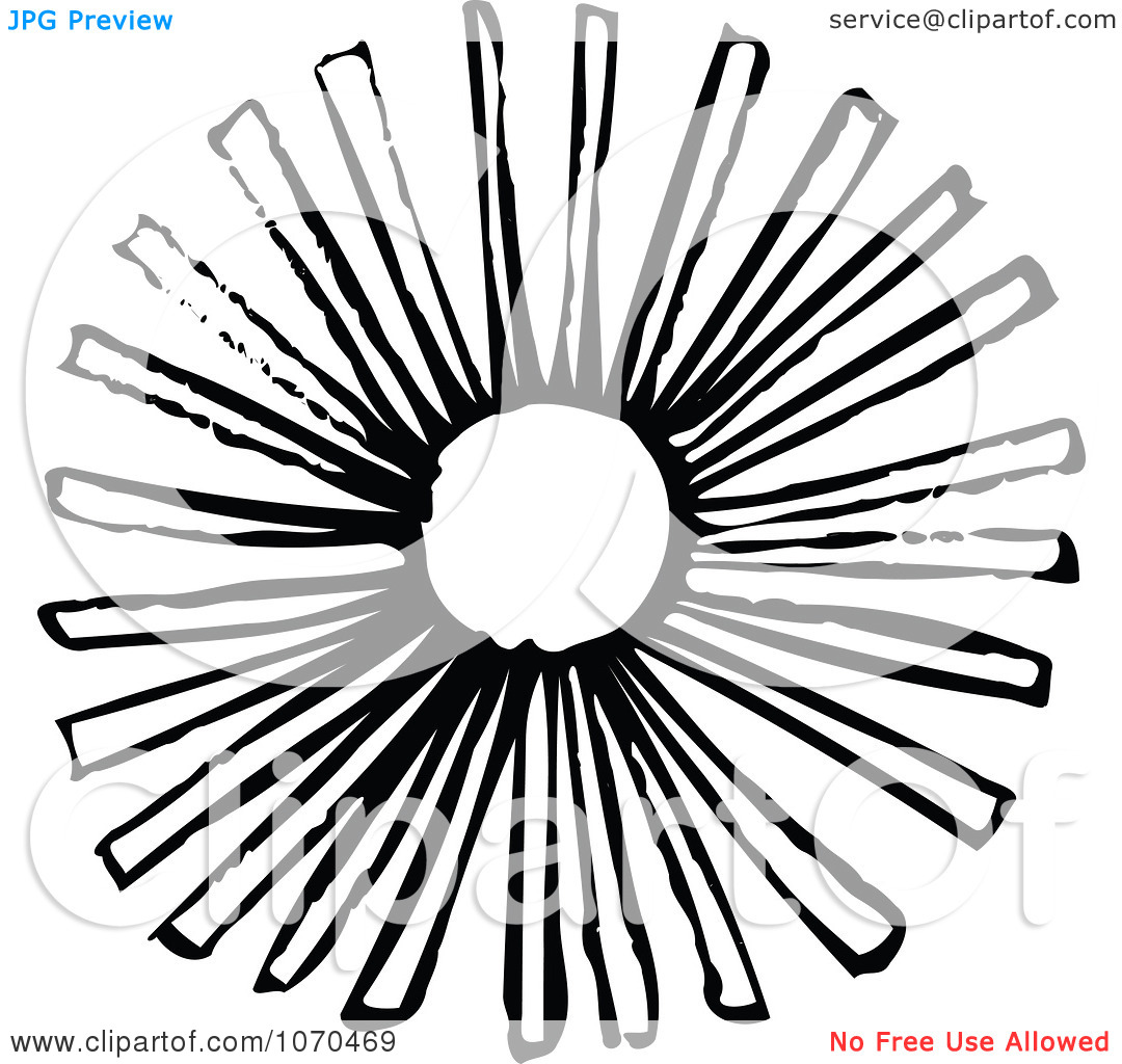 Sun Clip Art Black and White