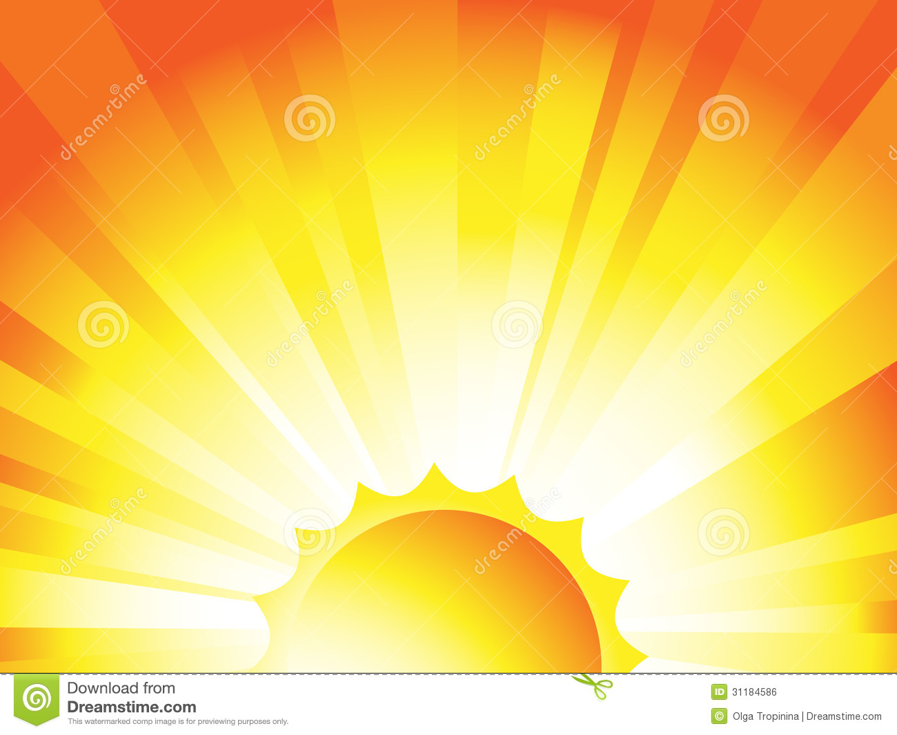 Sunrise Rays Vector