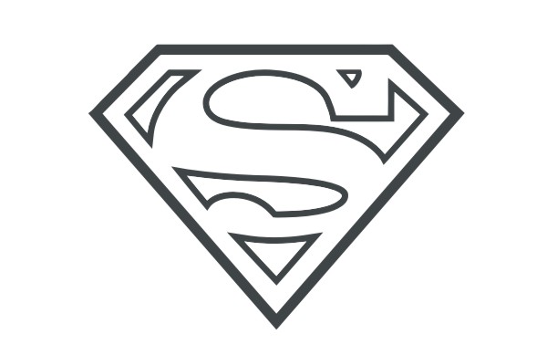 Superman Logo Outline