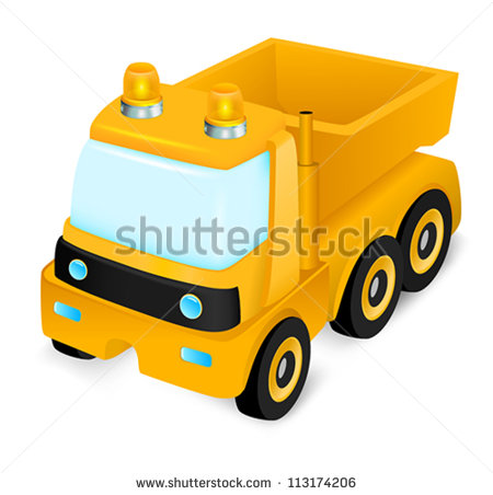 Toy Truck Silhouette Vector