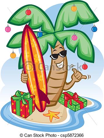 Tropical Christmas Clip Art