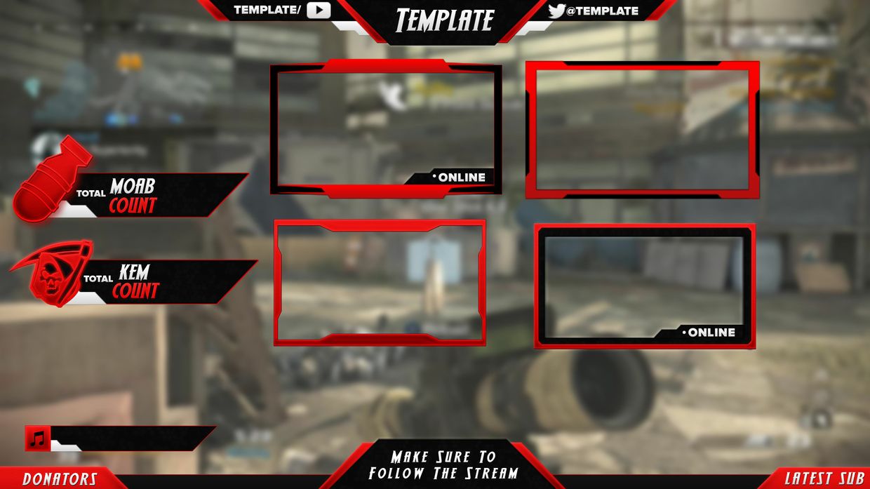 Twitch Overlay Template PSD Twitch Overlay Template PSD