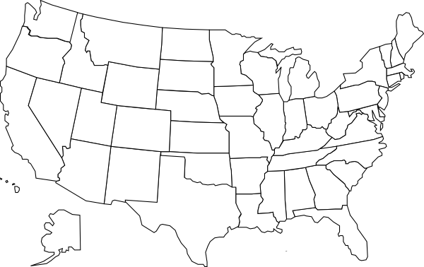 United States Map Clip Art United States Map Clip Art