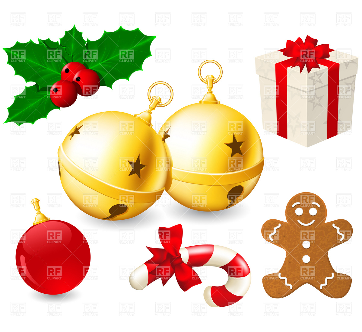 Vector Christmas Jingle Bells Clip Art