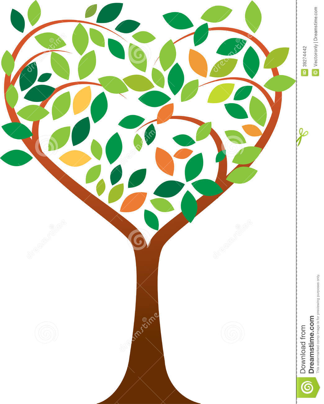 Vector Heart Tree