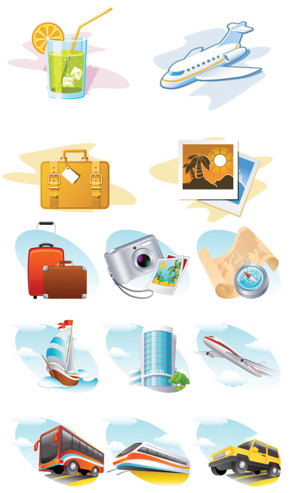 Vector Travel Icons Free Download