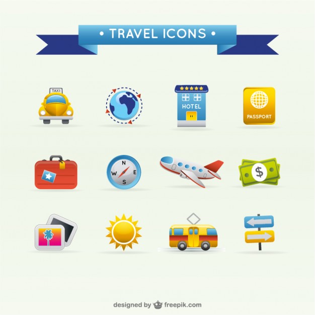 Vector Travel Icons Free Download