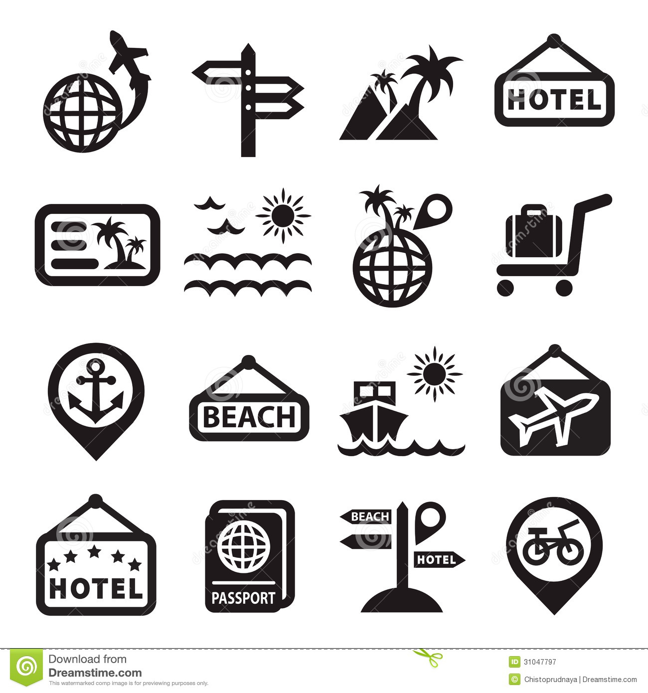 Vector Travel Icons Free