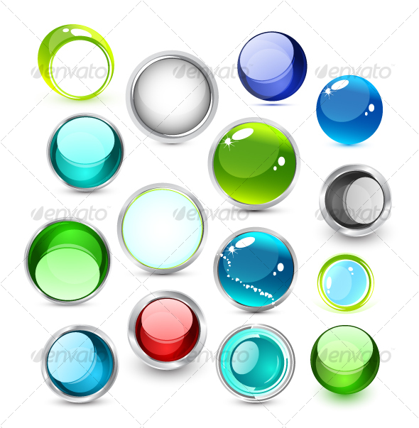 14 Glass Vector Web Icons Images