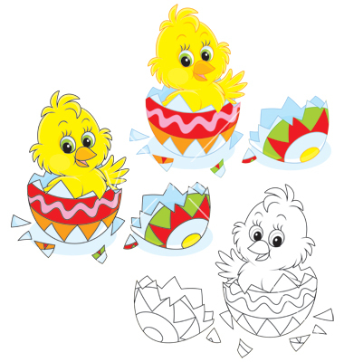 Vectors Free Easter Chicks