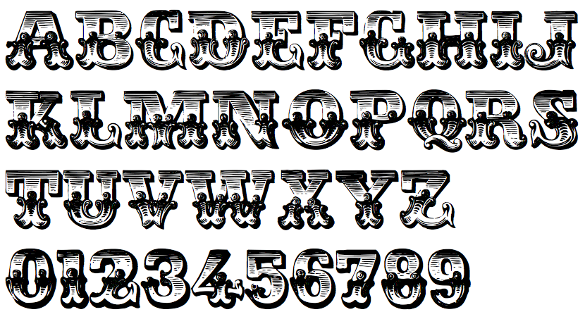 Victorian Alphabet Fonts