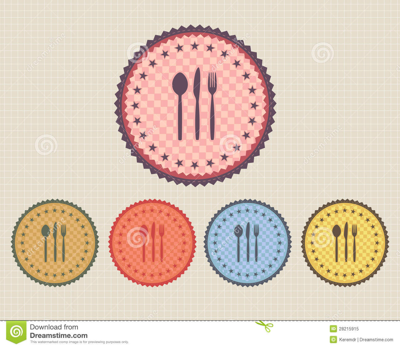 Vintage Dinner Icons Free