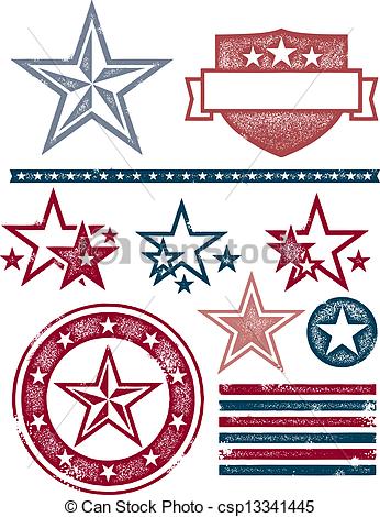 Vintage Patriotic Star Clip Art