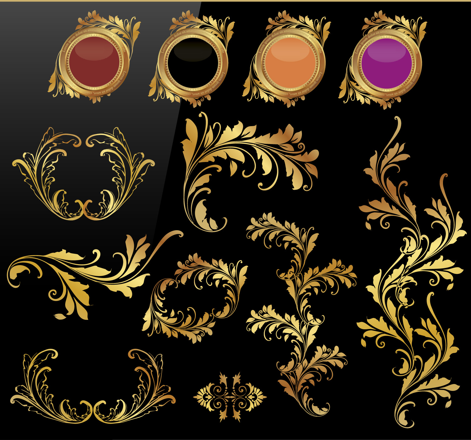 Vintage Vector Gold Design