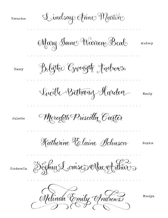 Wedding Invitation Calligraphy Font