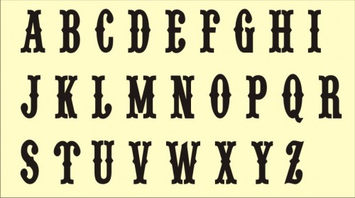 Western Alphabet Letter Stencils