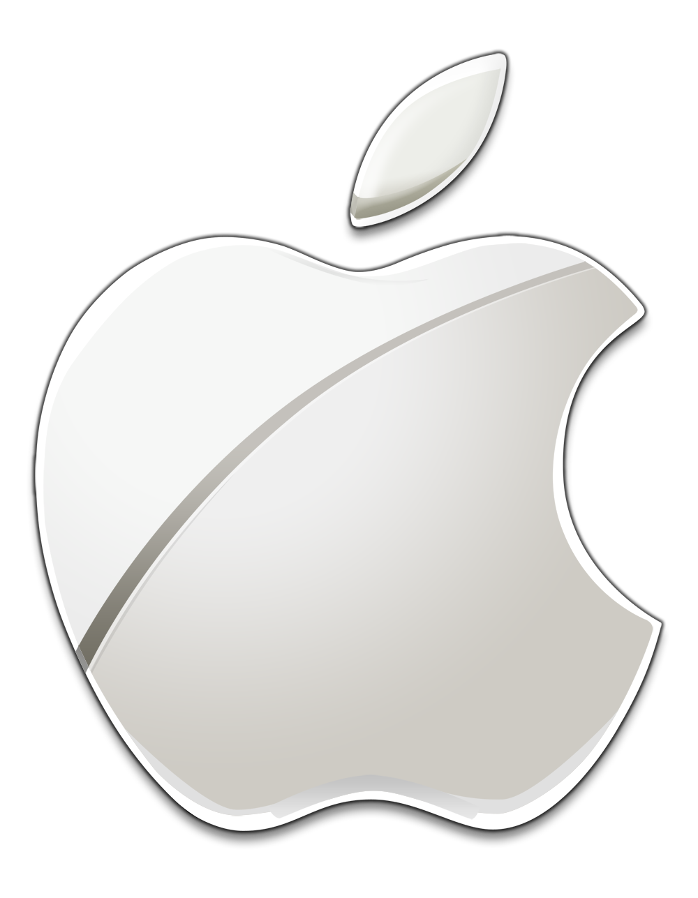 White Apple Logo