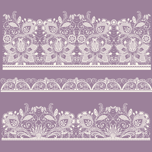 White Lace Border Vector