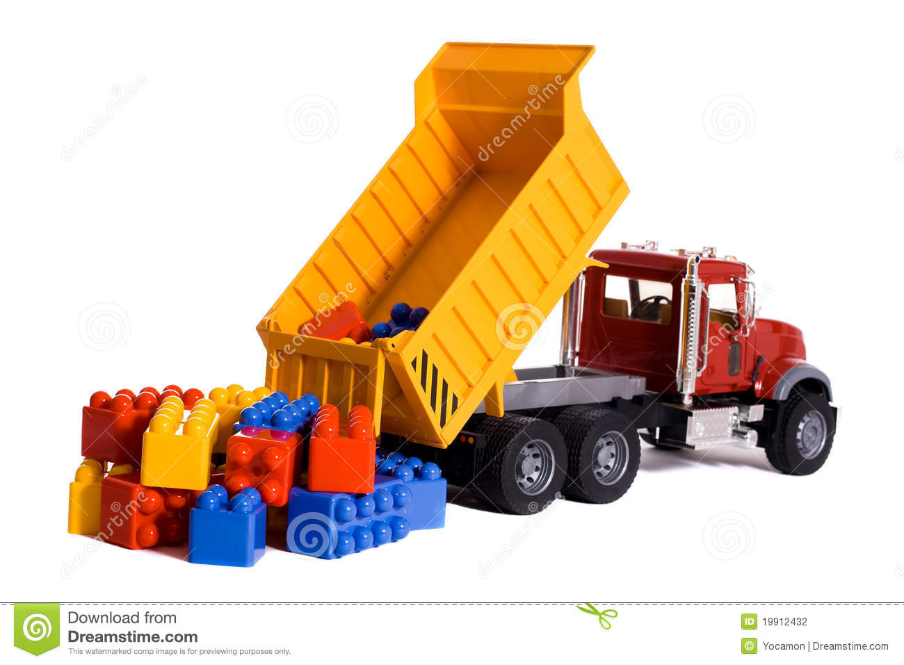 White Toy Dump Truck