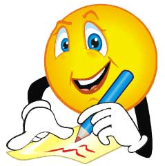 Writing Smiley Face Clip Art