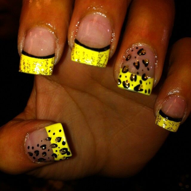 Yellow and Black Nail Designs