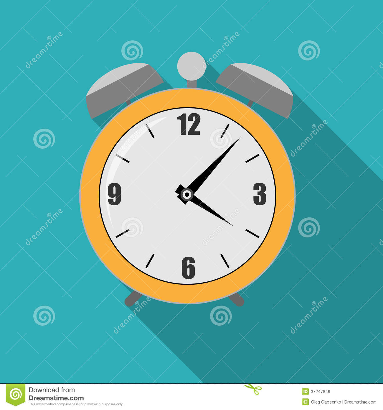 Alarm Clock Icon Flat