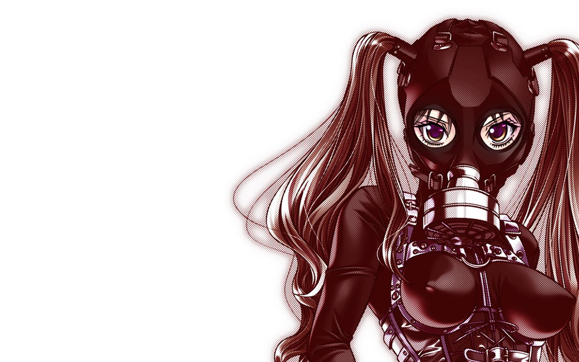 Anime Girl with Gas Mask