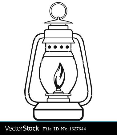 Antique Oil Lantern Vector