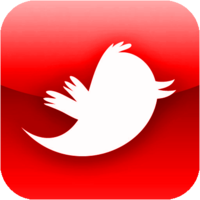 Black and Red Twitter Icon Black and Red Twitter Icon