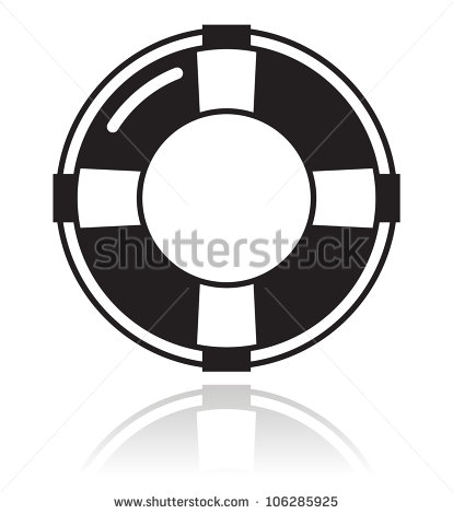 Black and White Life Saver Vector Black and White Life Saver Vector