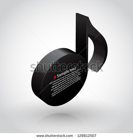 Black and White Musical Note Icons