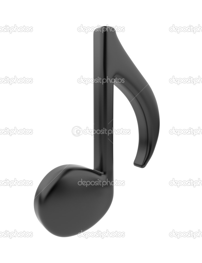 Black On White Music Note Icon