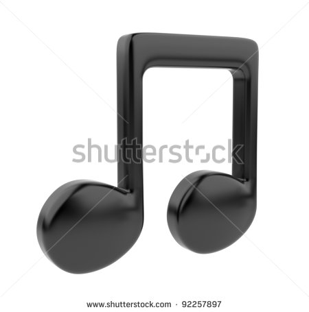 Black On White Music Note Icon