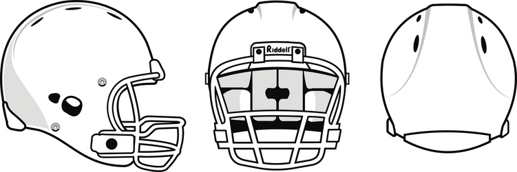 Blank Football Helmet Template