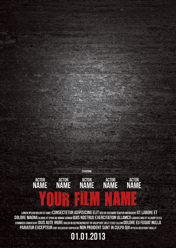 16 Movie Poster Template PSD Images