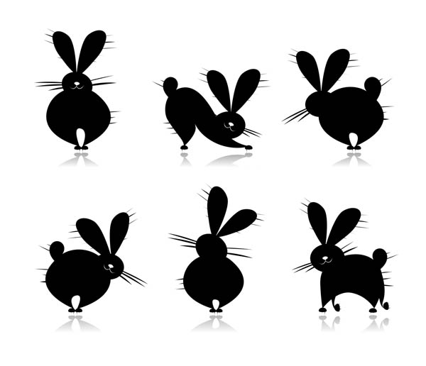 Bunny Rabbit Silhouette Vectors