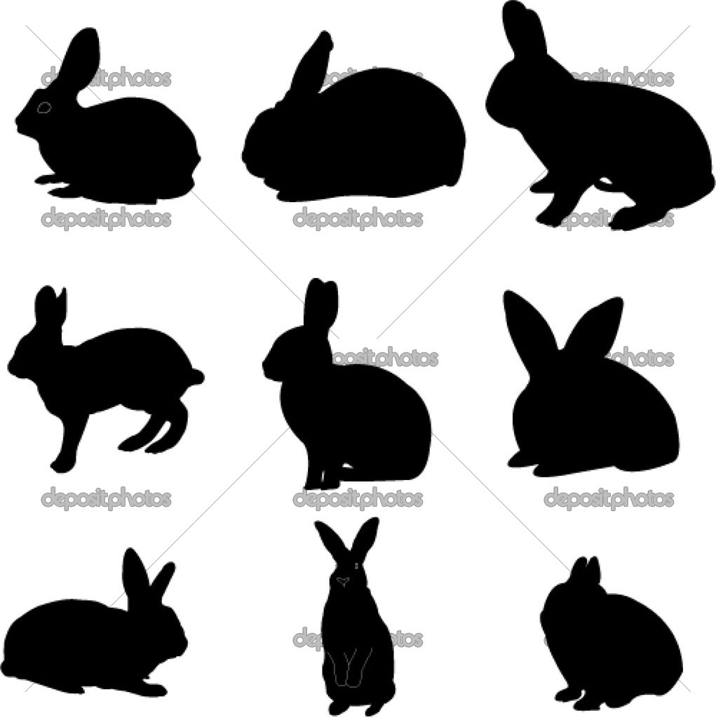 Bunny Rabbit Silhouette Vectors