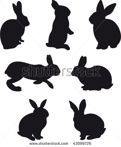 Bunny Rabbit Silhouette Vectors