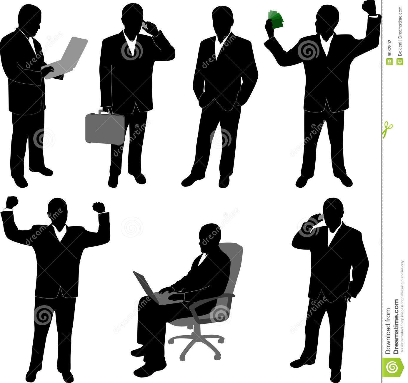 Business Man Silhouette Clip Art