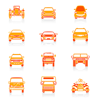 Car Front Views Icons