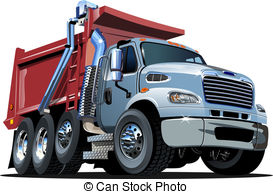 Cartoon Dump Truck Vector