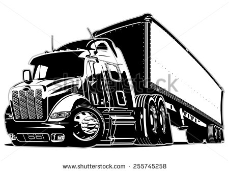 Cartoon Semi Truck Vector