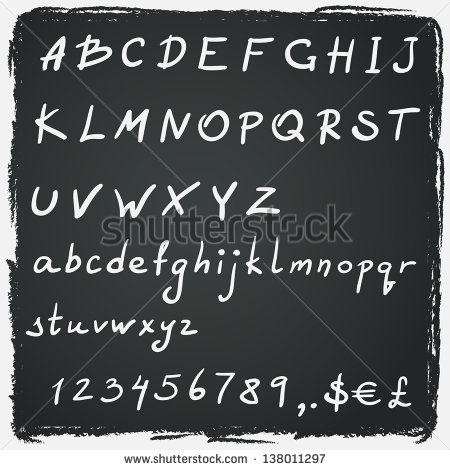 Chalkboard Font Alphabet