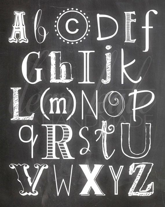 Chalkboard Lettering Alphabet