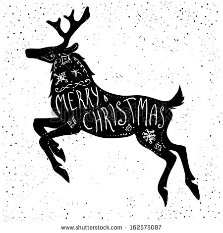 Christmas Deer Silhouette