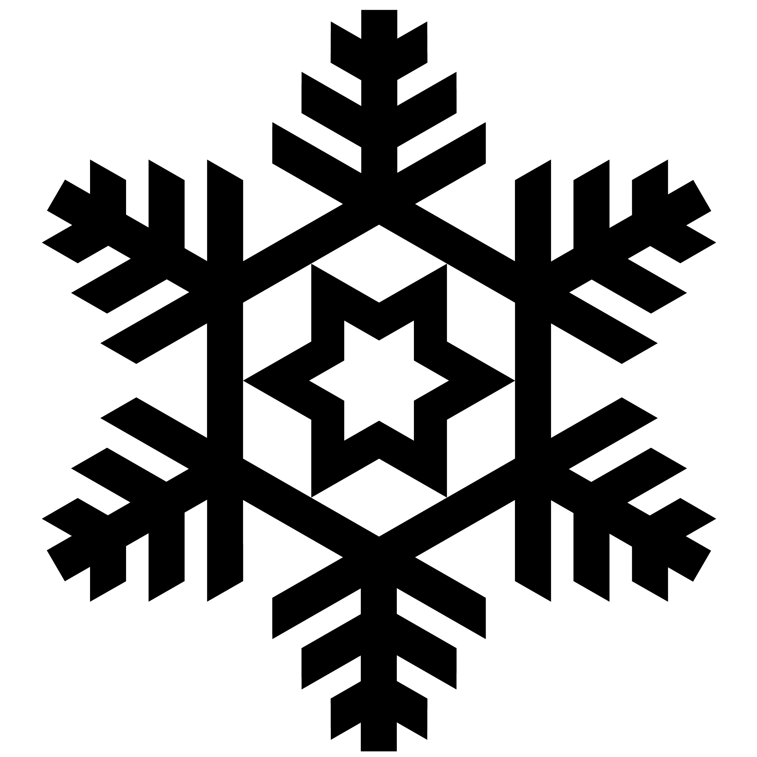 Christmas Snowflake Silhouettes