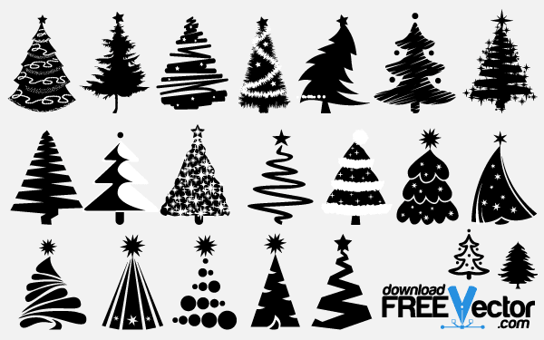 18 Christmas Silhouette Vector Images