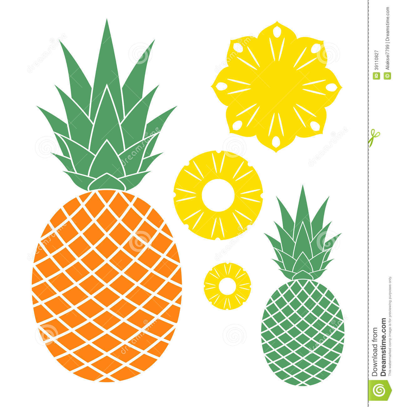 Clip Pineapple Vector Art