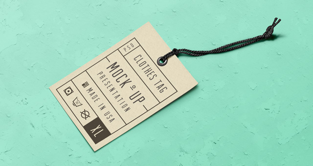 Clothing Label PSD Mockup